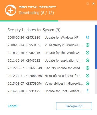 360 total security windows xp