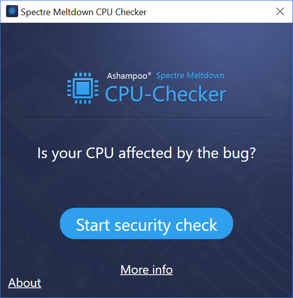 Ashampoo Spectre Meltdown CPU Checker 1